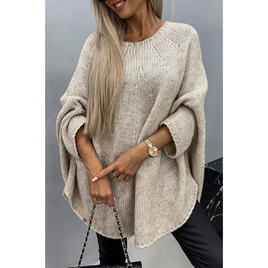 Uleema | Warm Stylish Round Neck Knitted Sweater For Women