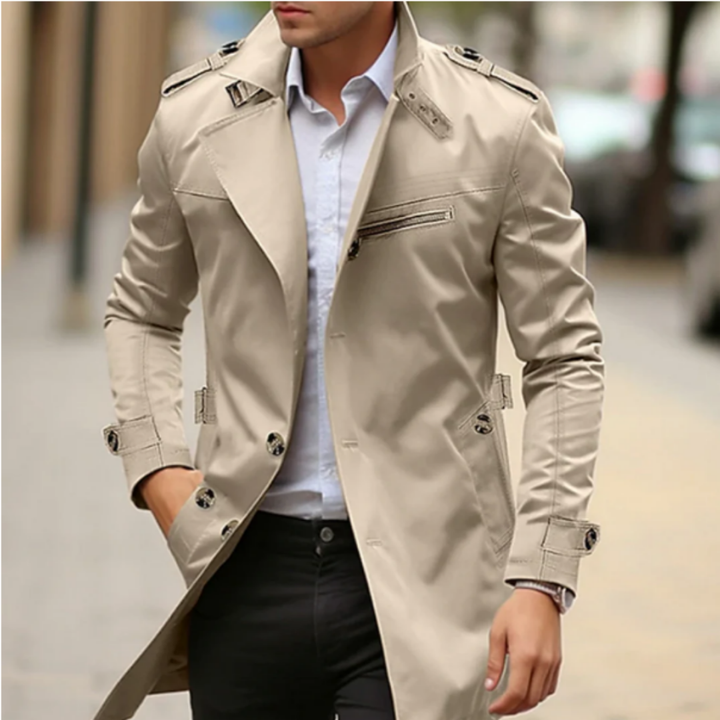 Sanse | Elegant Winter Warm Trench Coat For Men