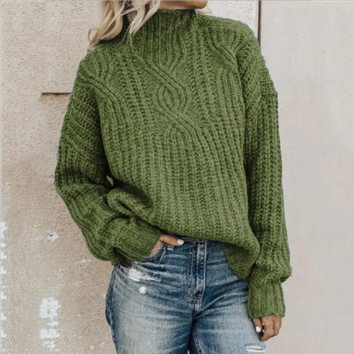 Kealli | Winter Warm Turtle Neck Knitted Sweater For Women