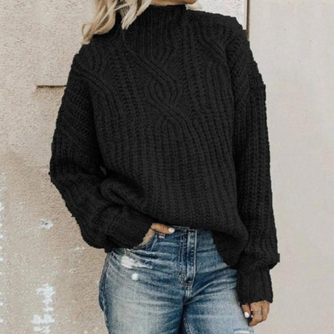 Kealli | Winter Warm Turtle Neck Knitted Sweater For Women