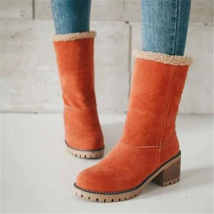 Dorianne | Winter Warm Snow Ankle Heeled Boots For Women