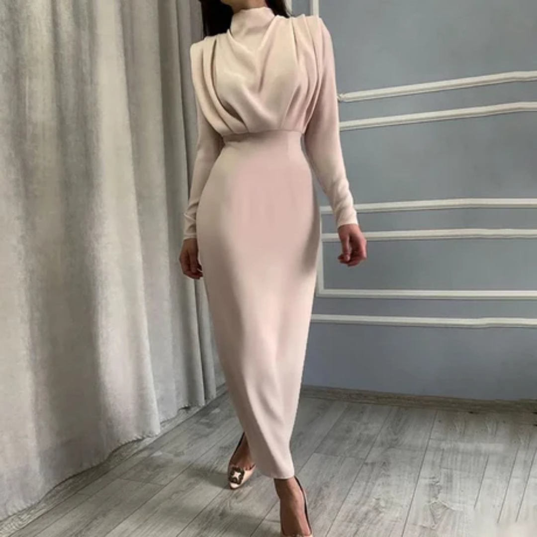 Quenbie | Elegant Evening Long Sleeve Midi Dress For Women