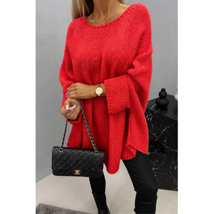 Uleema | Warm Stylish Round Neck Knitted Sweater For Women