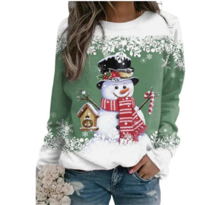 Wynette | Warm Holiday Round Neck Sweater For Women