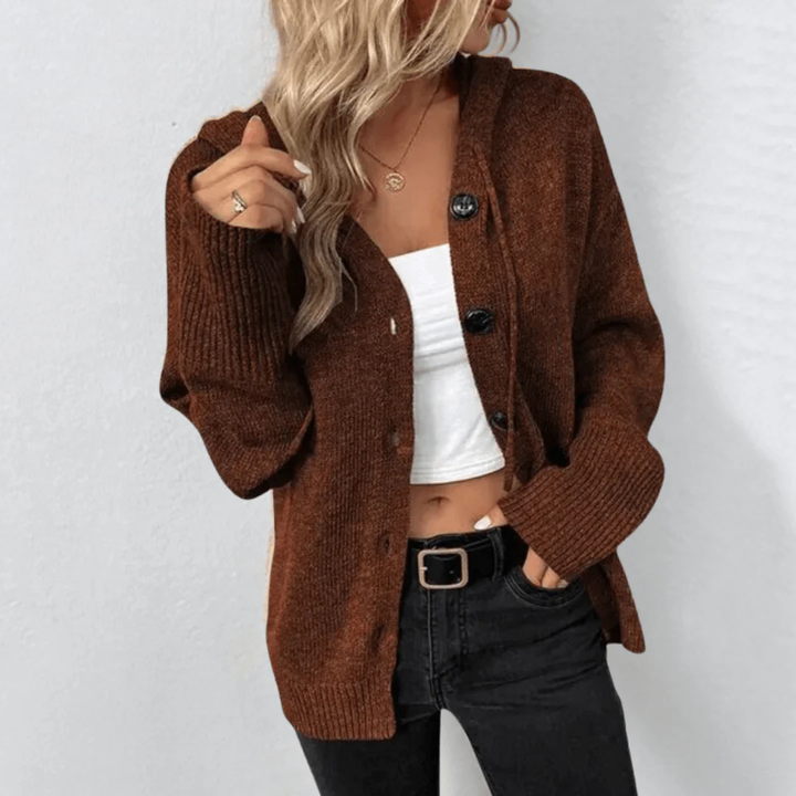 Orana | Winter Warm Button Down Hooded Cardigan For Women