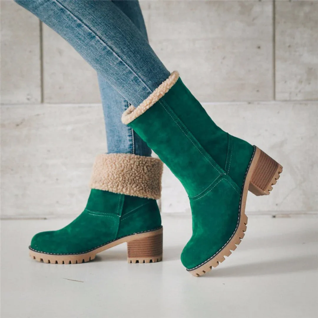 Dorianne | Winter Warm Snow Ankle Heeled Boots For Women