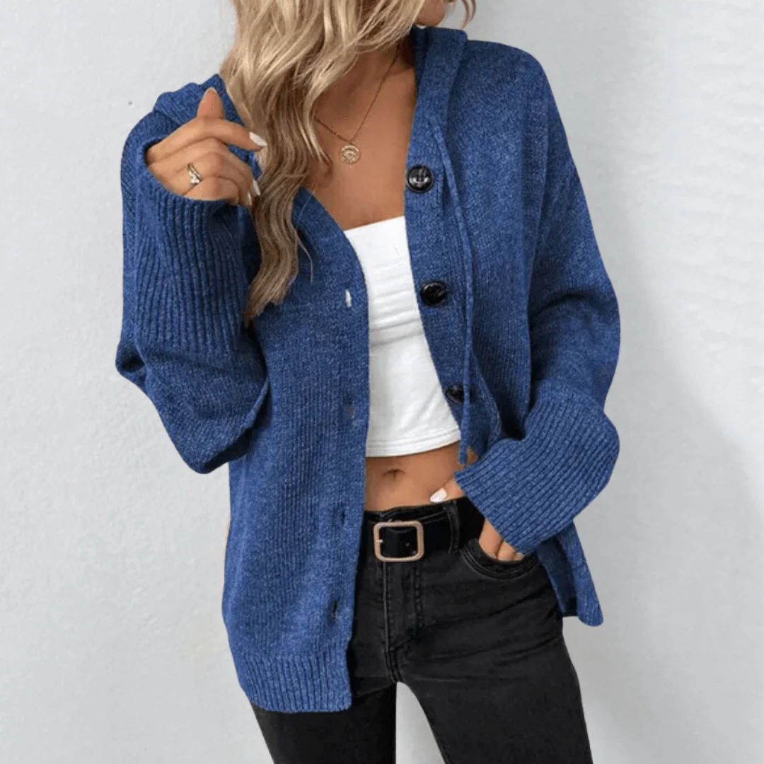 Orana | Winter Warm Button Down Hooded Cardigan For Women