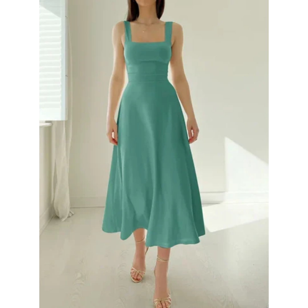 Sabrina | Elegant Fit And Flare Midi Dress For Women