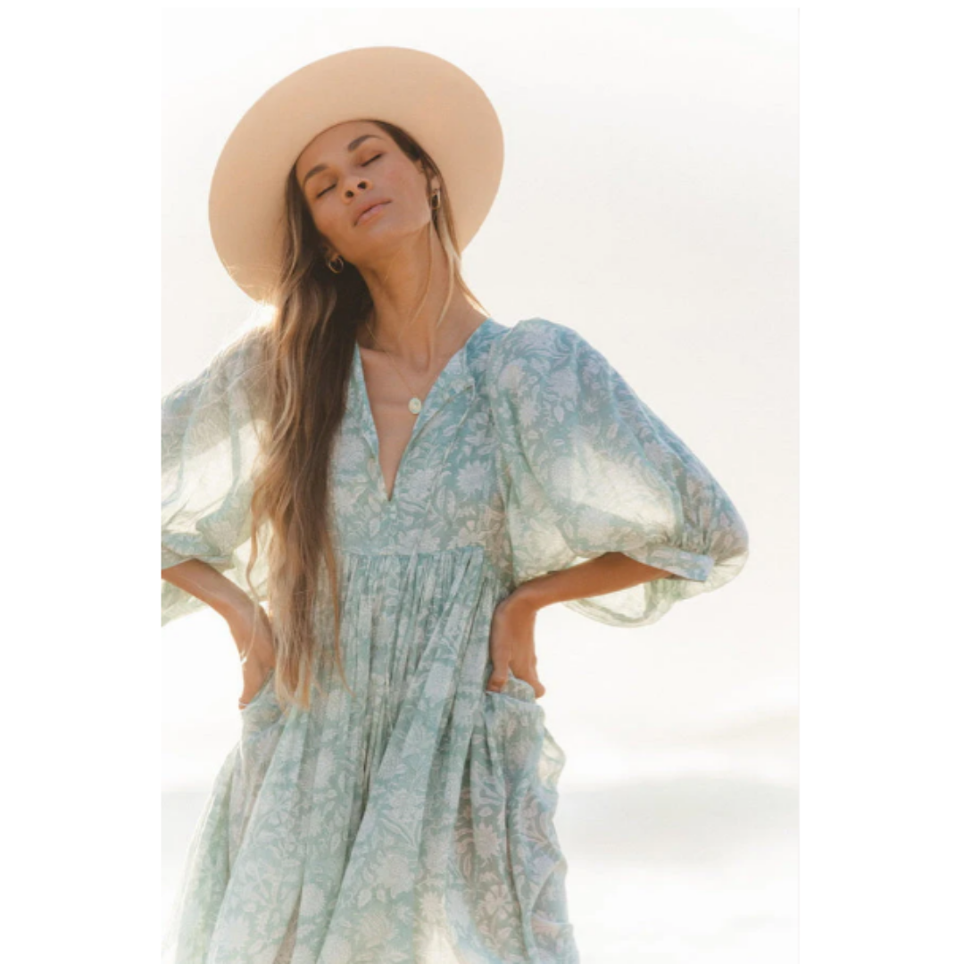 Zendaya | Oversized Summer Smock Midi Dress For Women