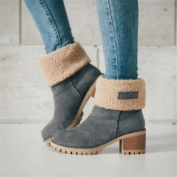 Dorianne | Winter Warm Snow Ankle Heeled Boots For Women