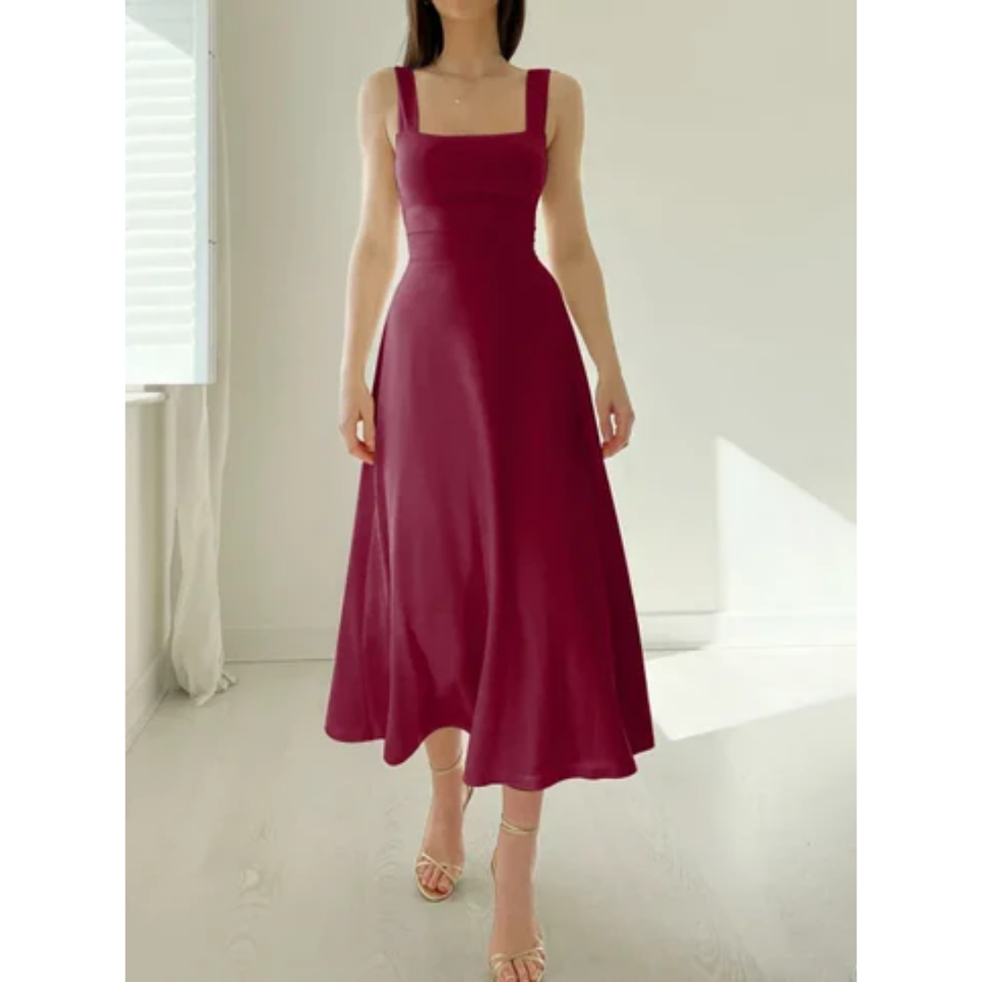 Sabrina | Elegant Fit And Flare Midi Dress For Women