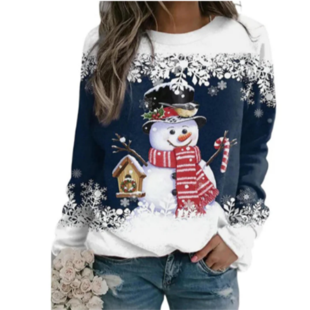 Wynette | Warm Holiday Round Neck Sweater For Women