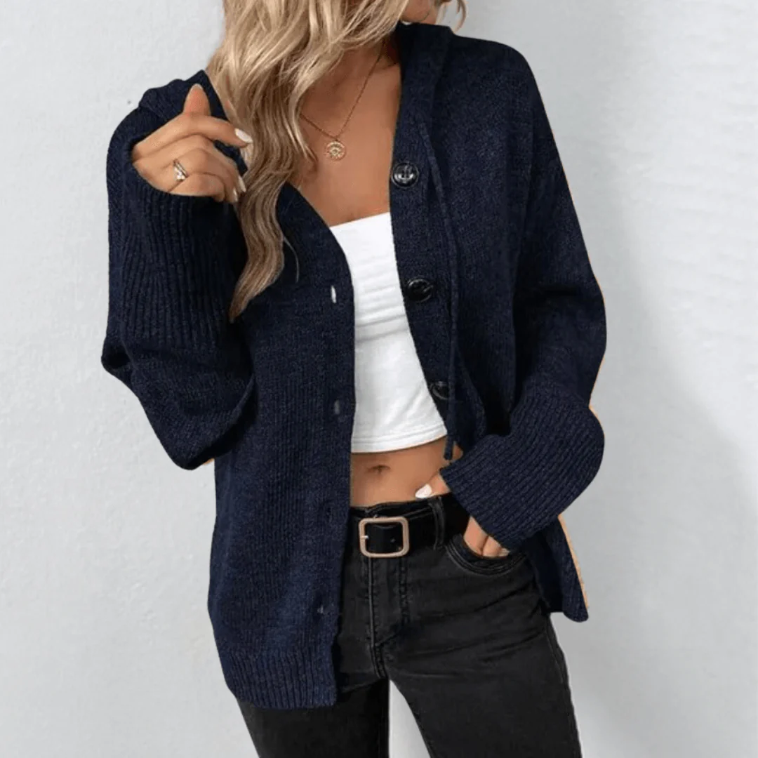 Orana | Winter Warm Button Down Hooded Cardigan For Women