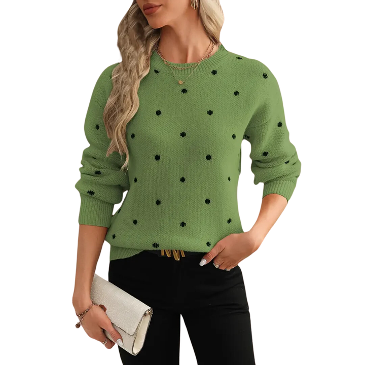 Electra | Stylish Warm Polka Dot Sweater For Women