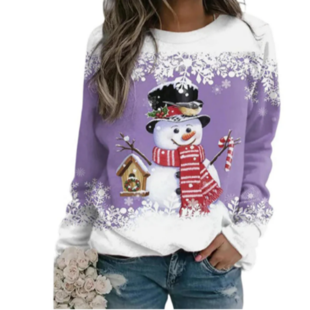 Wynette | Warm Holiday Round Neck Sweater For Women