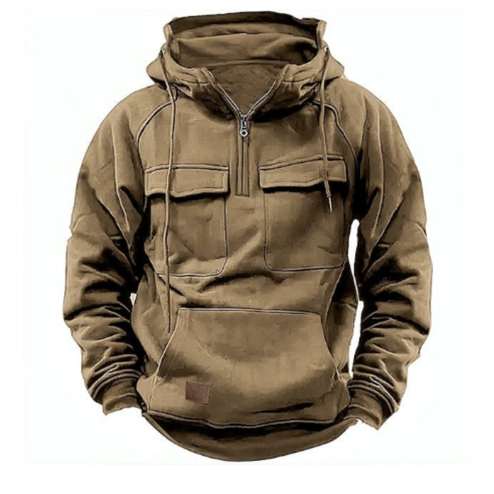 Ponleu | Outdoor Winter Warm Half Zip Hoodie For Men