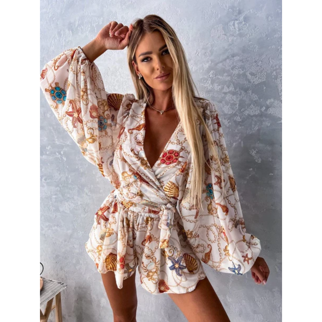 Gwyneth | Summer Puffed Long Sleeve Romper For Women