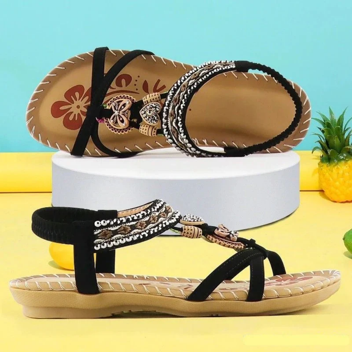 Evayla | Orthopedic Bohemian Sling Back Open Toe Sandal For Women