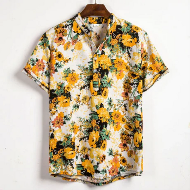 Asher | Printed Summer Polo For Men