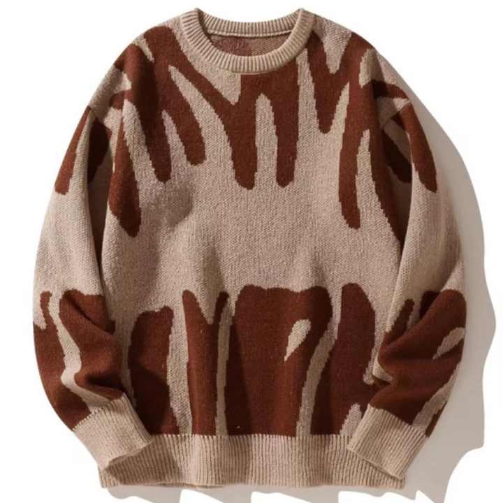 Oberlin | Winter Warm Oversized Graphic Pattern Sweater For Men