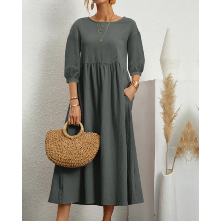 Cynthia | Summer Mid Sleeve Midi Dress For Women