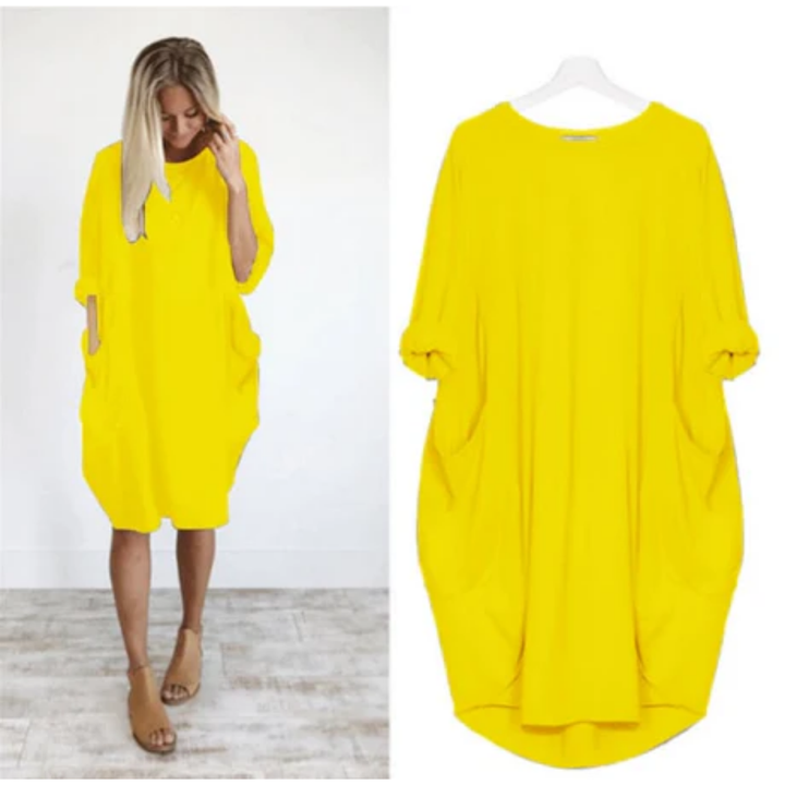 Nova | Summer Oversized Mid Sleeve Midi Dress For Women