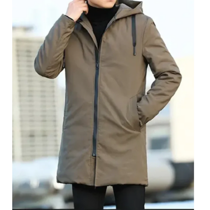 Owney | Hooded Winter Warm Long Zip Up Jacket For Men