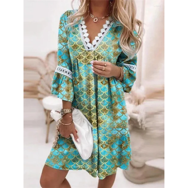 Jolie | Summer Mid Sleeve Mini Dress For Women