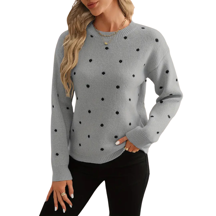 Electra | Stylish Warm Polka Dot Sweater For Women