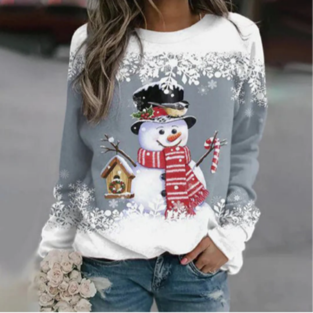 Wynette | Warm Holiday Round Neck Sweater For Women