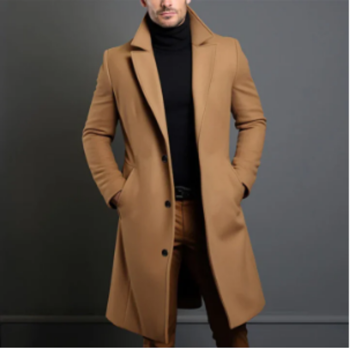 Nimuel | Elegant Winter Warm Lapel Collar Long Coat For Men