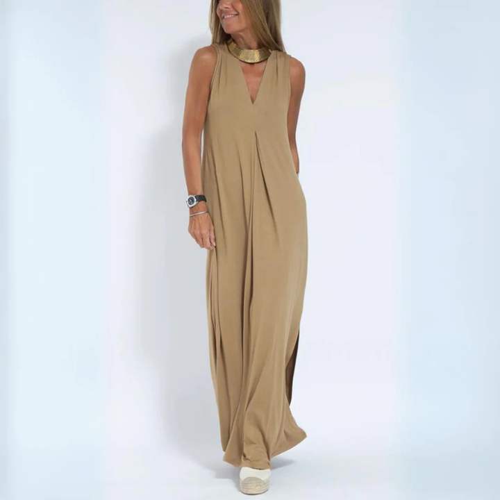 Gadar | Summer V Neck Maxi Dress With Long Cover Up For Women