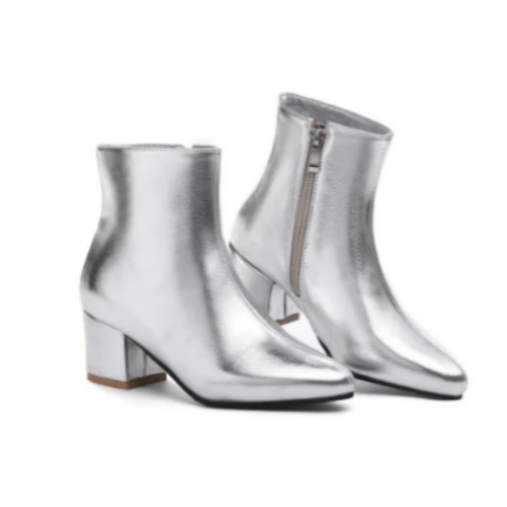 Wysandria | Stylish Evening Ankle Zip Heeled Boots For Women