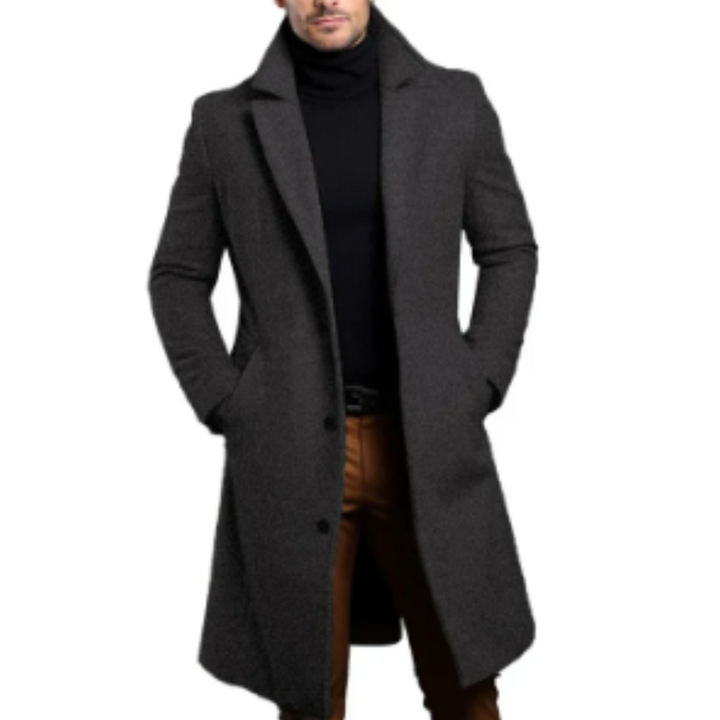 Nimuel | Elegant Winter Warm Lapel Collar Long Coat For Men