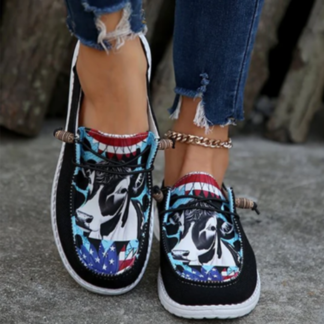 Jennylee | Summer Printed Slip On Orthopedic Shoes For Women