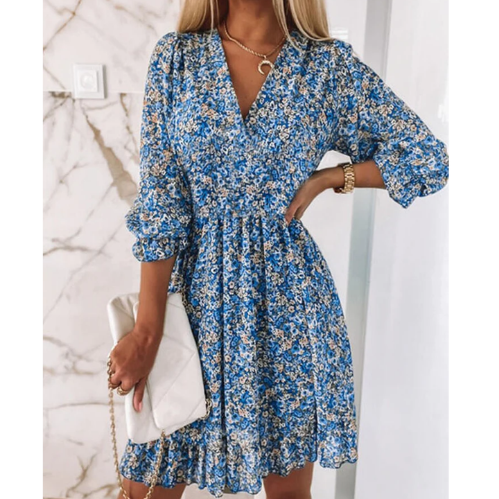 Elizabeth | V Neck Summer Mini Dress For Women