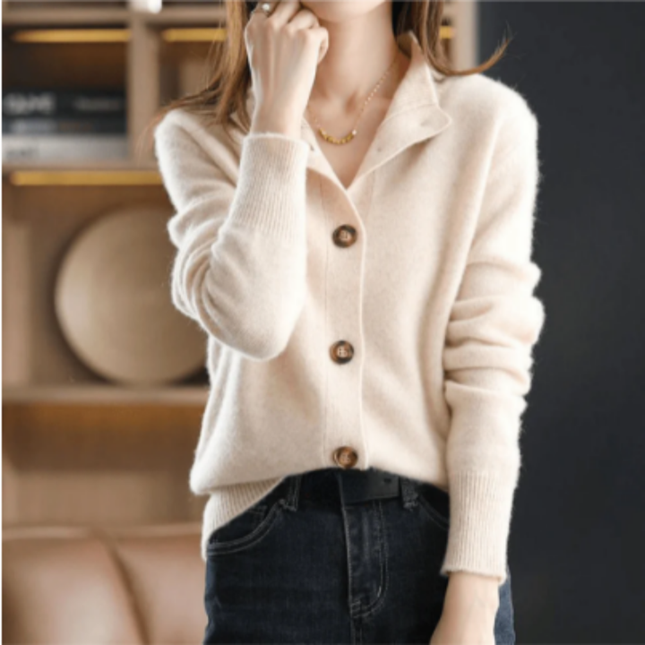 Yrsa | Casual Winter Warm Button Down Cardigan For Women