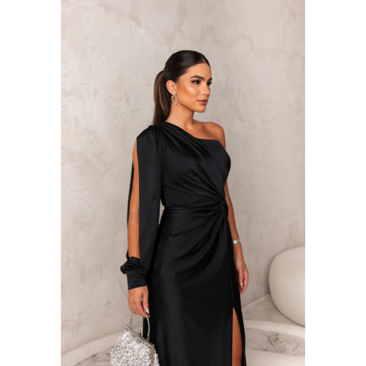 Xandra | Elegant Wedding Guest One Side Maxi Dress For Women