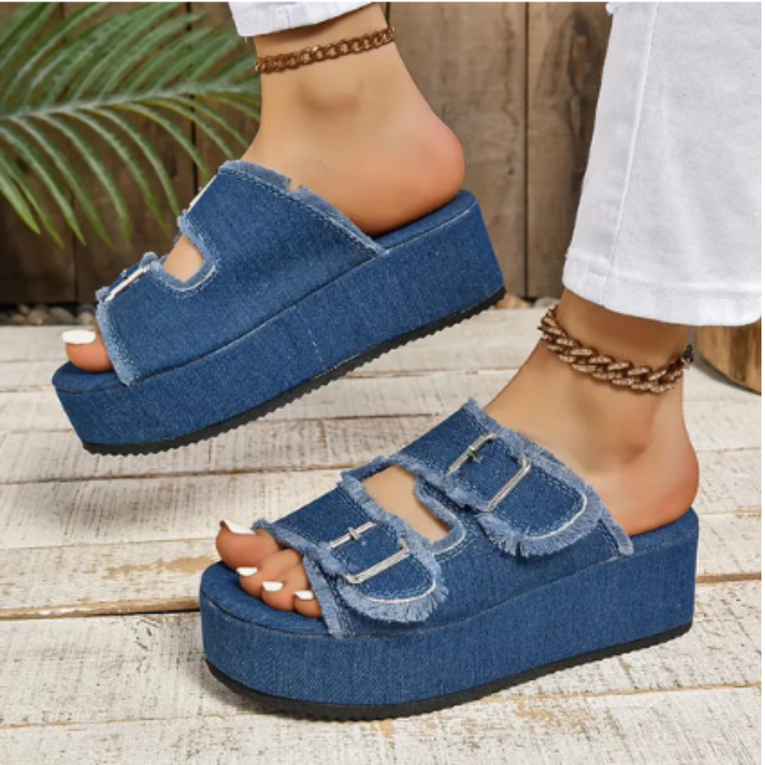 Chenille | Summer Adjustable Orthopedic Platform Sandals For Women