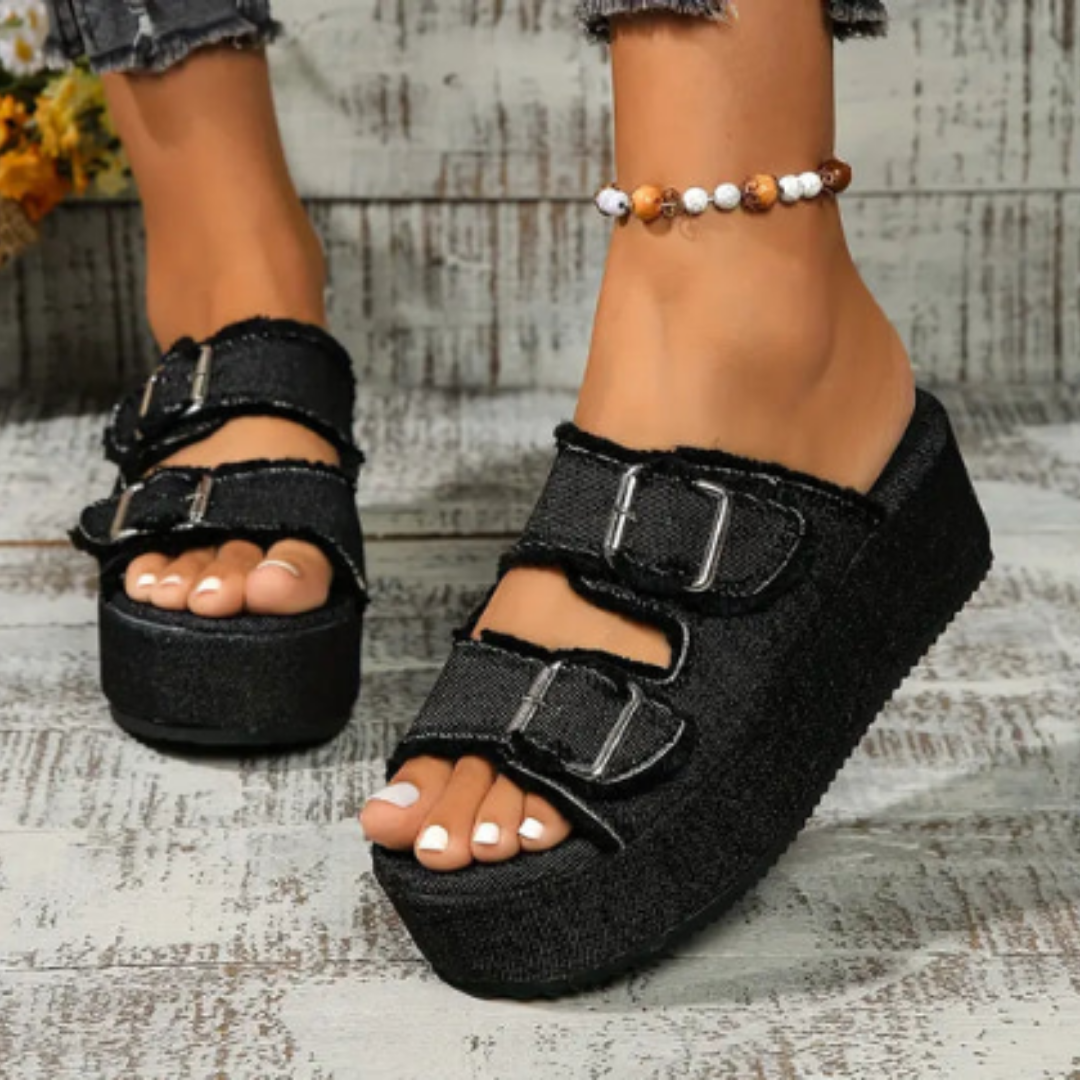 Chenille | Summer Adjustable Orthopedic Platform Sandals For Women