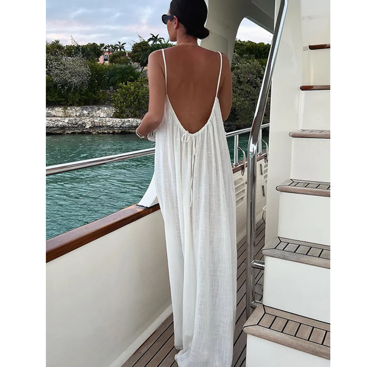 Gadarine | Elegant Summer Beach Backless Maxi Dress For Women