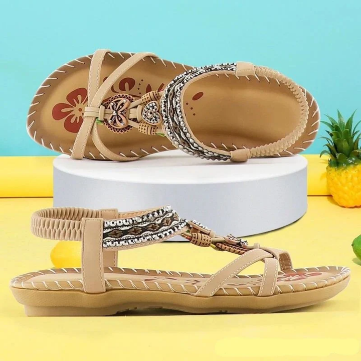 Evayla | Orthopedic Bohemian Sling Back Open Toe Sandal For Women