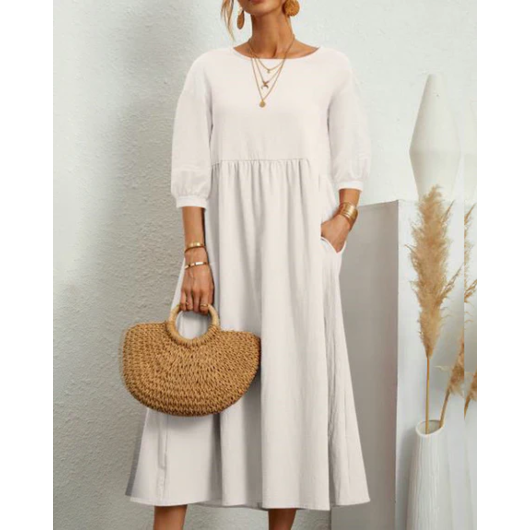 Cynthia | Summer Mid Sleeve Midi Dress For Women