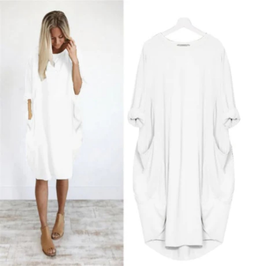 Nova | Summer Oversized Mid Sleeve Midi Dress For Women