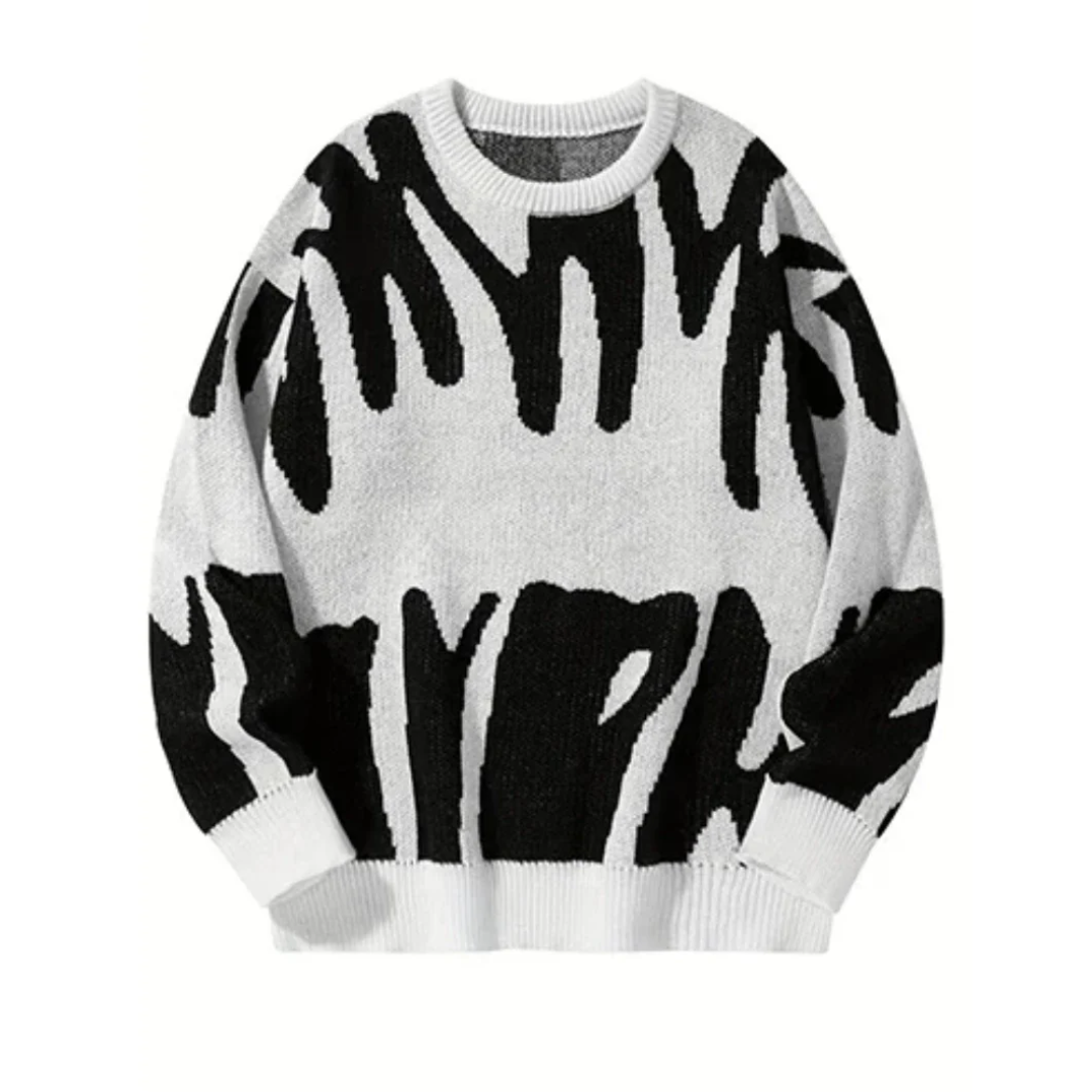 Oberlin | Winter Warm Oversized Graphic Pattern Sweater For Men