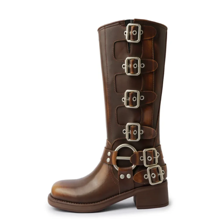 Carline | Stylish Mid Calf Waterproof Cowboy Boots For Women