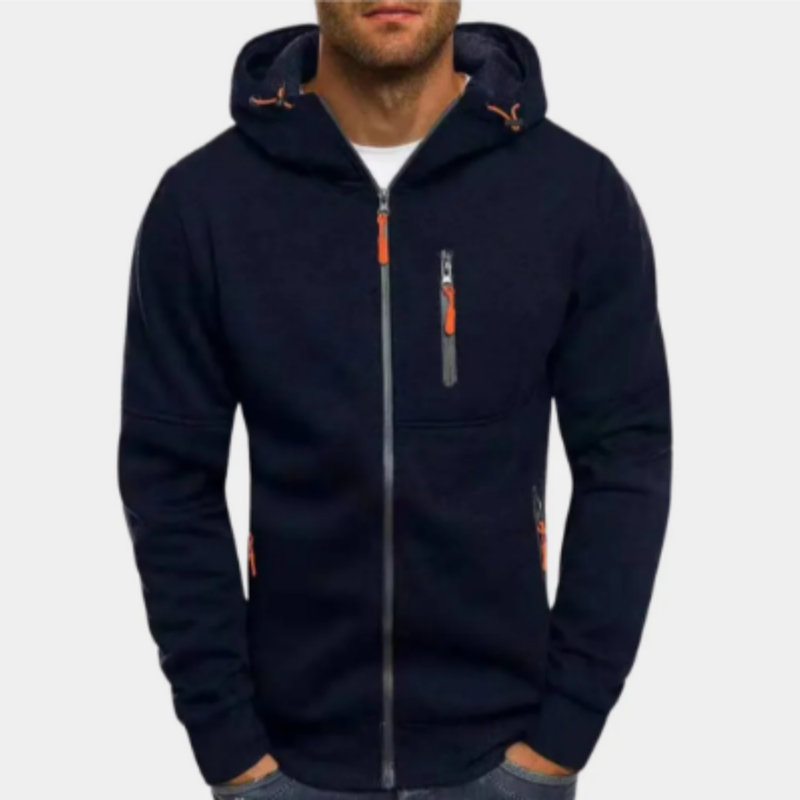 Xandron | Casual Warm Zip Up Hooded Jacket For Men