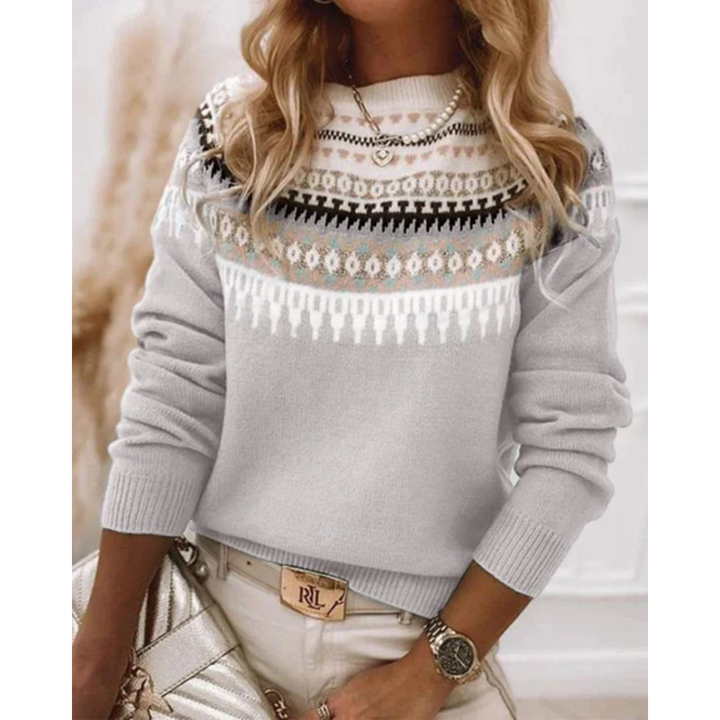 Manoela | Winter Warm Bohemian Print Sweater For Women