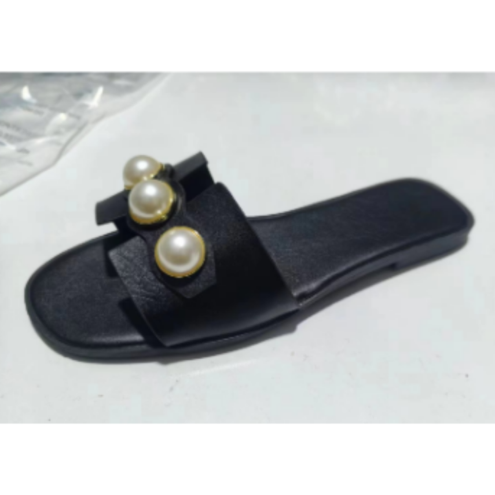 Diellza | Stylish Orthopedic Pearl Flat Sandals For Women