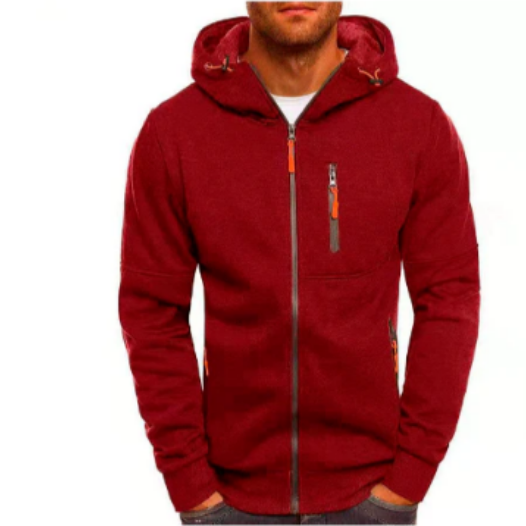 Xandron | Casual Warm Zip Up Hooded Jacket For Men